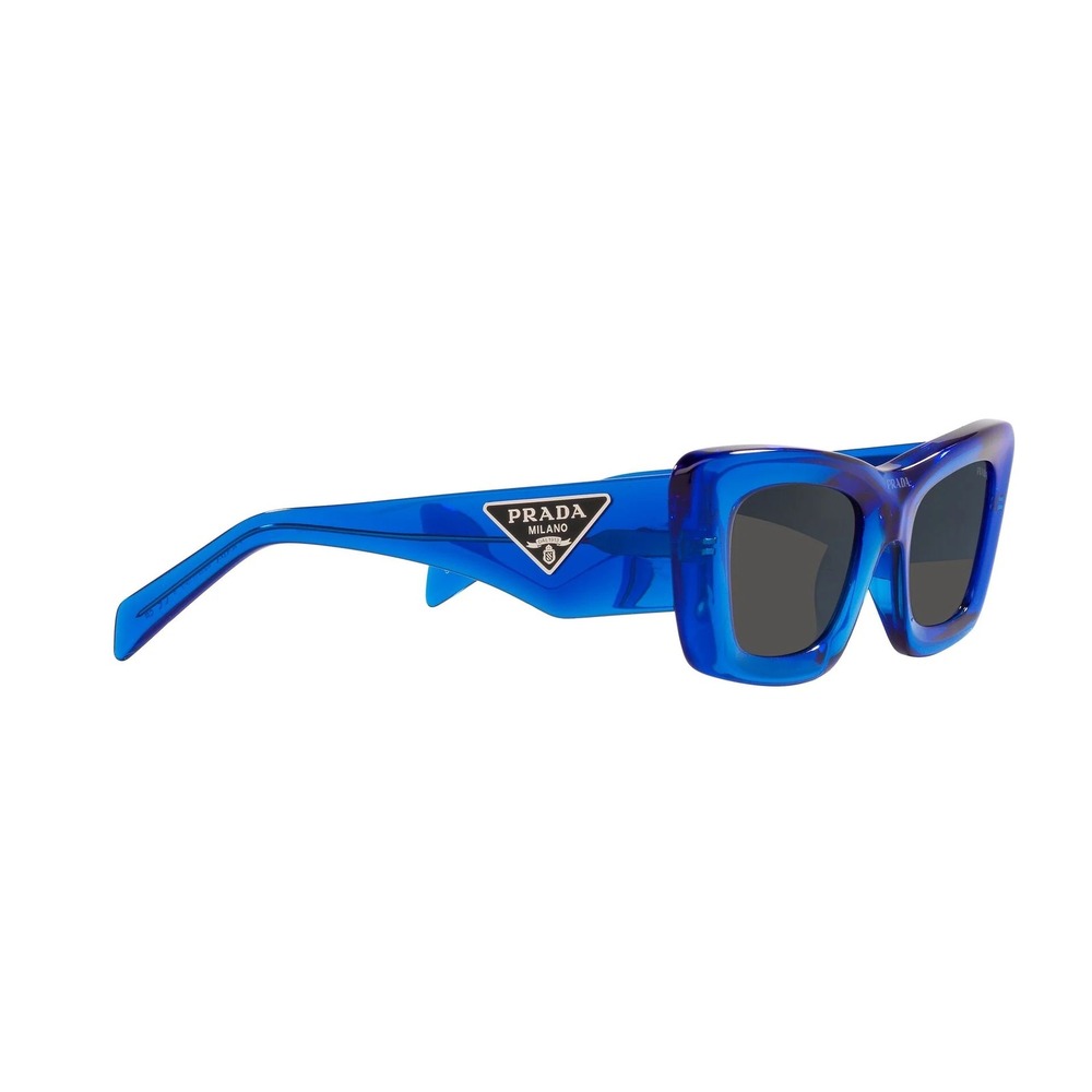 Prada‎ Rectangular Cat Eye Sunglasses OS Blue Triangle Logo Chic Stylish Glam